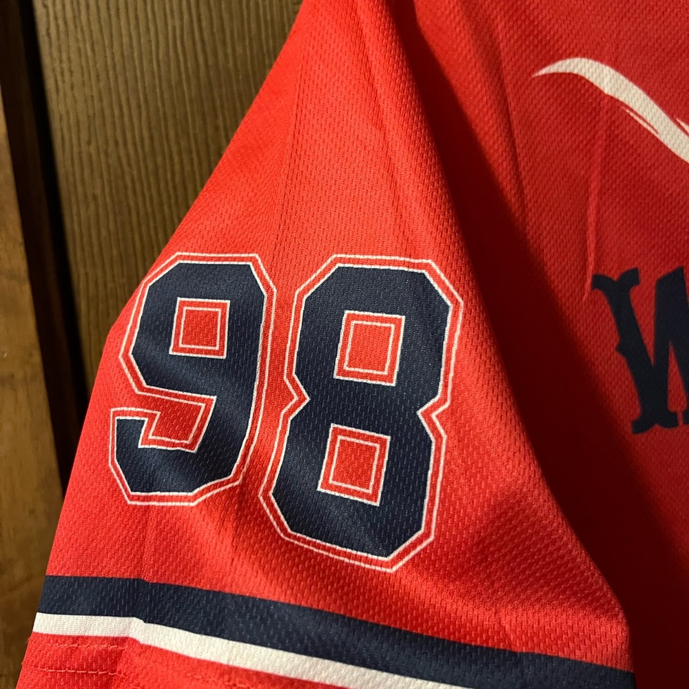 Morgan Wallen 98 Braves Women's Pink Button-Up Jersey - Picture 4 of 5